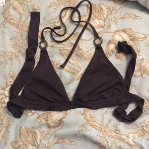 Brown bikini top